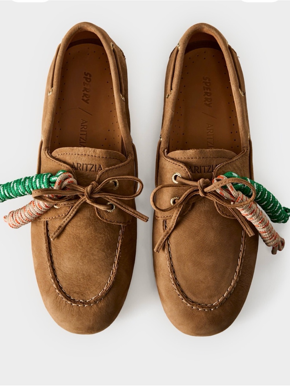 Aritzia/Sperry Brown Suede Boat Shoes
